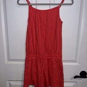 Coral Sleeveless Women's Romper